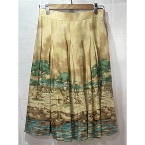 Anne Klein Novelty Print Retro Circle‎ Skirt